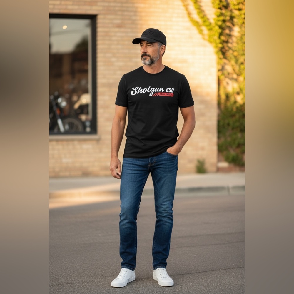 NWT Men’s Royal Enfield Shotgun 650 Shirt & Hat Bundle Motorcycle Merch